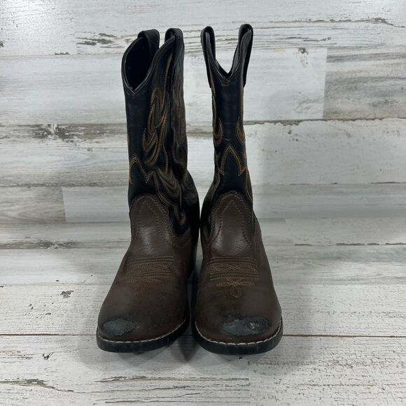 Smoky Mountain Monterey Series Youth Western Boot Kids Brown Black Size 4 - Picture 4 of 8